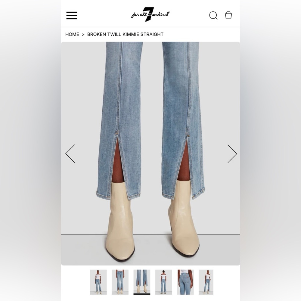 Kimmie Straight-Leg Split-Hem Jeans
7 FOR ALL MANKIND - Picture 3 of 7